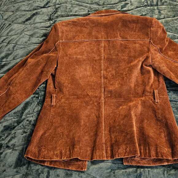 Brown Suede Blazer - Picture 2 of 9